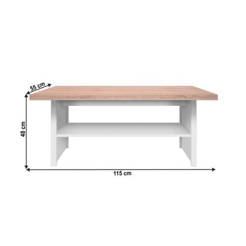 Couchtisch TOPTY 115 Typ 18, Weiß