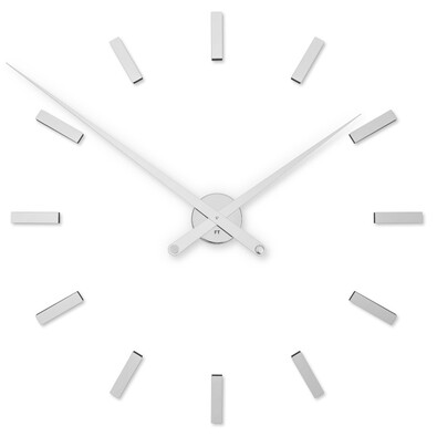 Future Time FT9100SI Modular chrome Designerski zegar naklejany, śr. 85 cm