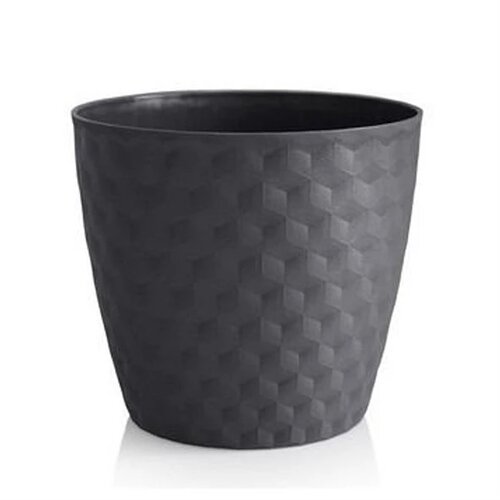 Ruby matt reciklirani cvetlični lonec 19 cm,antracit