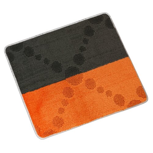 Bellatex Badezimmermatte Bany ohne Ausschnitt Strahlen Orange, 60 x 50 cm