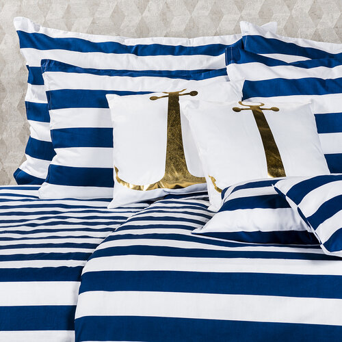 4Home lenjerie de pat Navy pentru 2 persoane, 220 x 200 cm, 2buc 70 x 90 cm