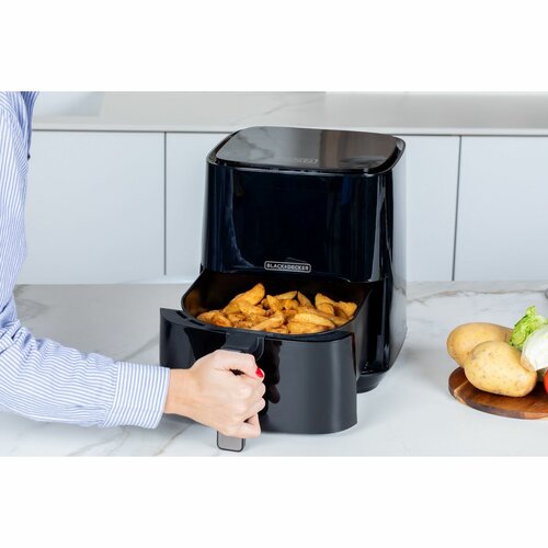 Black+Decker BXAF5000E Teplovzdušná fritéza, čierna