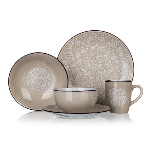 Banquet formájú lapos tányér készlet 27 cm, 6 db