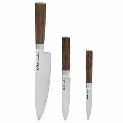 Orion Set kuhinjskih nožev Wooden, 3 kosov
