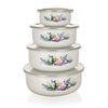 Banquet Set aus Emaille-Schalen Lavender