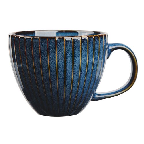 Altom Porcelanová jumbo skodelica Reactive Stripesmodra, 450 ml