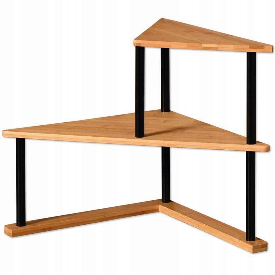 Kesper 58808 Konyhai sarokpolc bambusz/fém, 5 2 x39 x 29,5 cm
