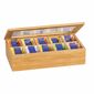 Kesper 58901 Organizator ceai bambus, 10 compartimente, 36 x 20 x 9 cm
