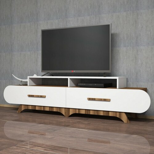Televízny stolík Flora White and Walnut