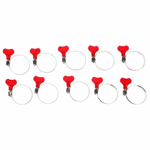 Sixtol Schlauchschelle mit Fliegelmutter MECHANIC CONNECT 32-44 mm, 10 Stück