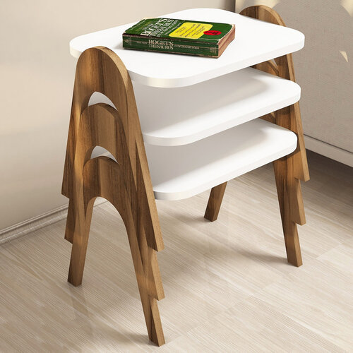 Stolik do odkładania Paris White, 3 szt.