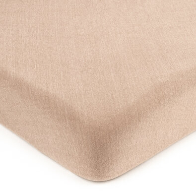 Cearșaf de pat 4Home jersey maro deschis, 90 x 200 cm