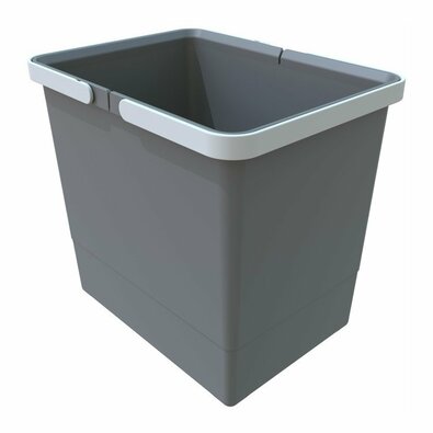 Elletipi Plastični koš z ročaji 15 l, siv
