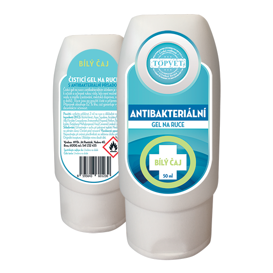 Topvet Antibakteriálny gél na ruky Biely čaj 50ml