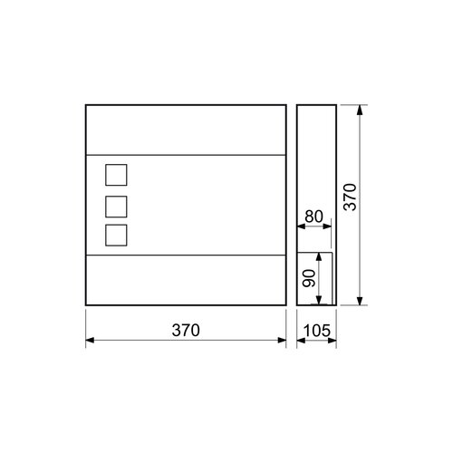 Stahlbriefkasten mit Fenster BK.932.G.AM