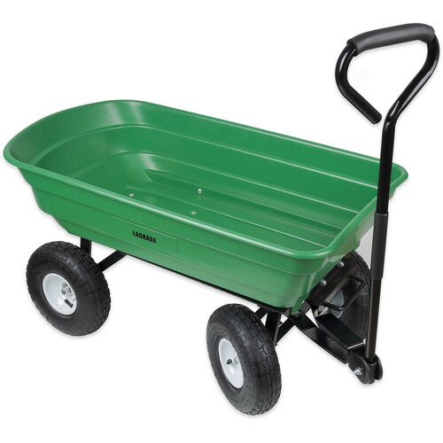 Vrtni priklopni voziček zelen, 110 x 51 x 50 cm