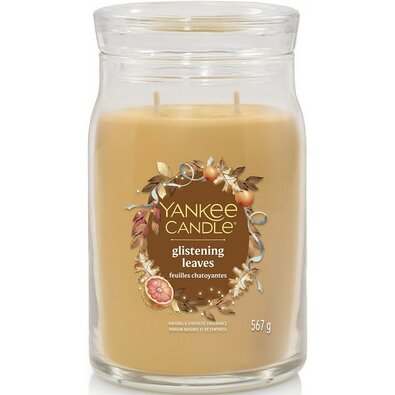 Yankee Candle Illatos gyertya, nagy Signature Glistening Leaves, 567 g