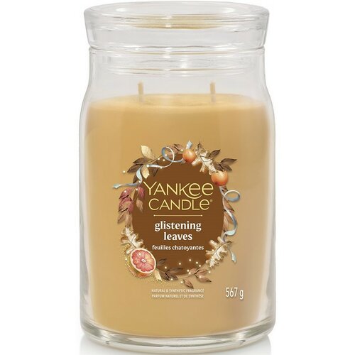 Yankee Candle Signature Glistening Leaves velika dišeča sveča, 567 g