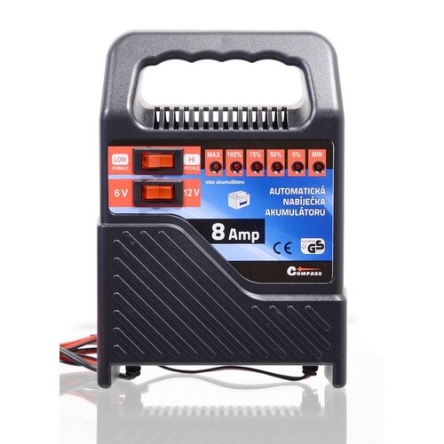 Încărcător de baterii portabil Compass 8 Amp, 6/12V