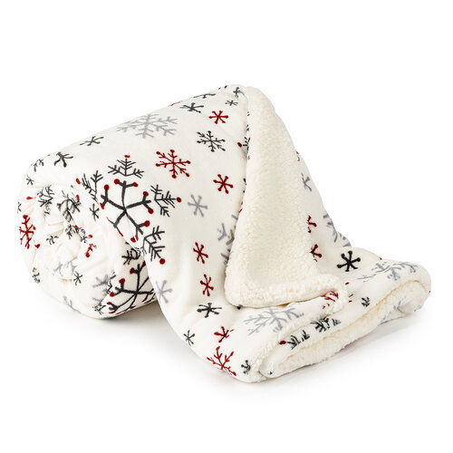 4Home Snowflakes gyapjú hatású pléd, 150 x 200 cm