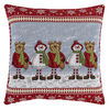 Vianočná obliečka na vankúšik Medvede, 45 x 45 cm, 45 x 45 cm