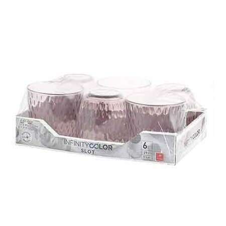 Bormioli Rocco 6-részes üvegpohár készlet Lilac, 290 ml, rózsaszín