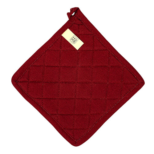 Vianočná kuchynská sada chňapka a podložka Patchwork červená, 18 x 32 cm, 20 x 20 cm