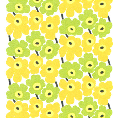 Tapeta Pieni Unikko 0,7 x 10 m, zelená/žlutá