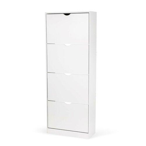 Výklopný botník POINT Slim 4, bílá