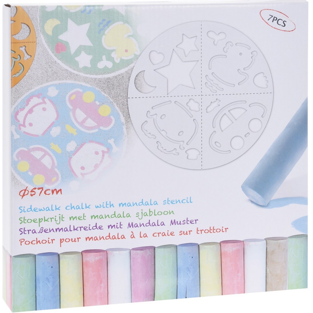 Mandala s kriedami, pr. 57 cm