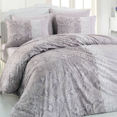 Pościel bawełniana Costum szary, 140 x 220 cm, 70 x 90 cm