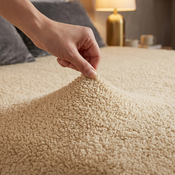 4Home Bettlaken Lammfelloptik Beige, 180 x 200 cm