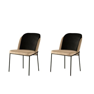 Sada jídelních židlí Dore Beige and Black, 2 ks