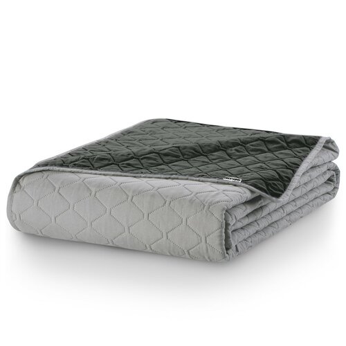 DecoKing Přehoz na postel Axel antracit, stříbrná, 220 x 240 cm