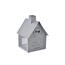 InDecor Kovinski svečnik Little house siv, 12 x 12 x 15 cm