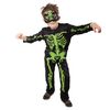 Rappa Otroški kostum Skeleton neon, velikost. S