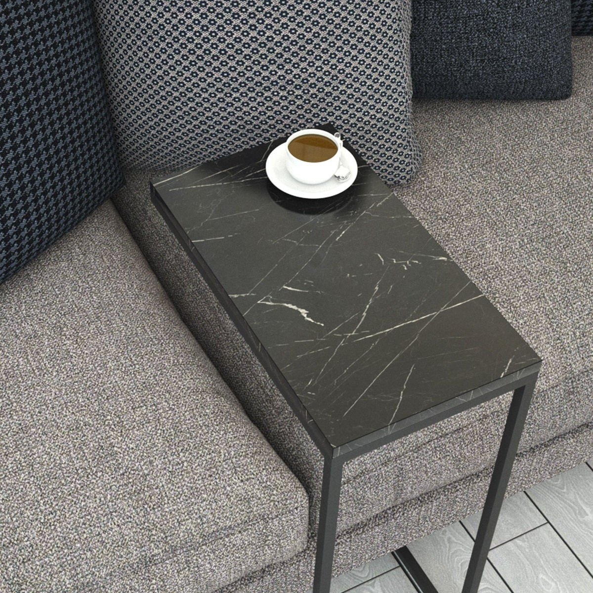Odkládací stolek Callen Black Marble - thumb (2)