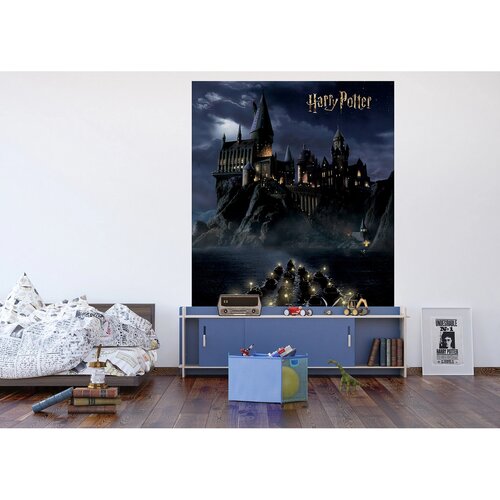 Otroška fotografska ozadja Harry Potter HogwartsNight 182 x 252 cm, 4 deli