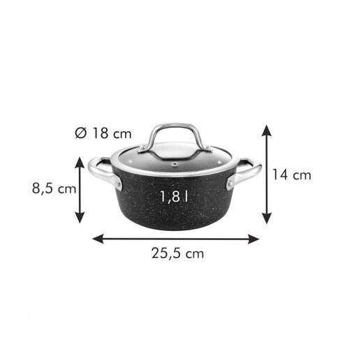 Tescoma PRESIDENT Stone lábas fedővel, 1,8 l, , 1,8 l termék 2. képe