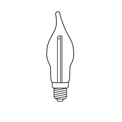 Sfeșnic Advent cu bec LED mulat Filament, natural