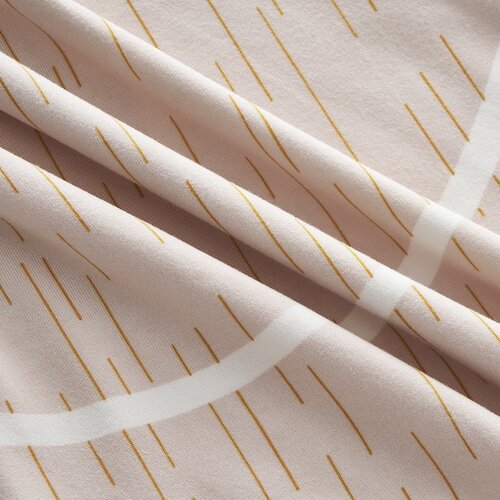 4Home Spannbezug für Sessel Abstrakt beige, 90-140 cm + gratis Kissenbezug