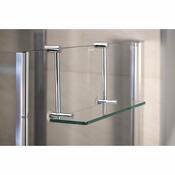 SAPHO 1301-15 viseča steklena polica za tuš kabino40 x 18 x 12,5 cm, srebrna