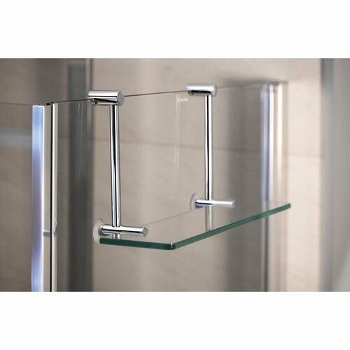 SAPHO 1301-15 Glasablage für Duschwand 40 x 18 x 12,5 cm, silber