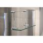 SAPHO 1301-15 Glasablage für Duschwand 40 x 18 x 12,5 cm, silber