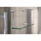 SAPHO 1301-15 závesná sklenená polička na sprchovú zástenu 40 x 18 x 12,5 cm, strieborná
