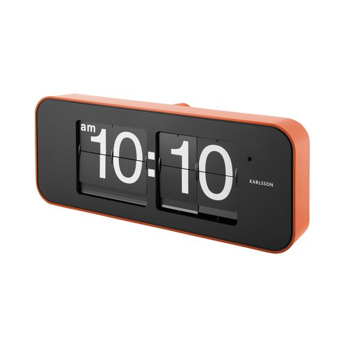 Karlsson 5999OR designové nástěnné/stolnípřeklápěcí hodiny oranžová, pr. 40 cm