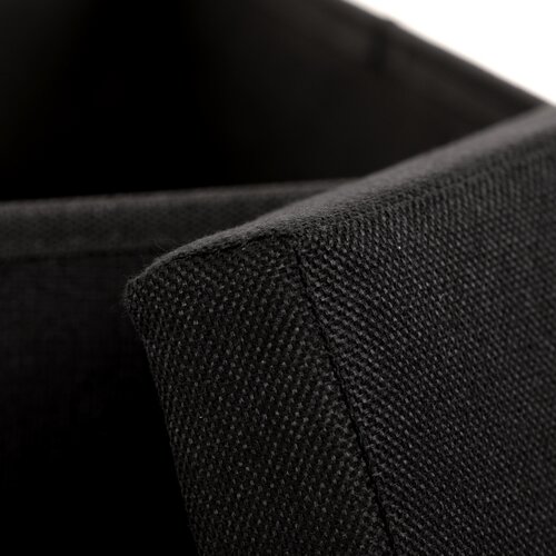 Taburet cu spațiu de depozitare, negru, 38 x 38 x 38 c m