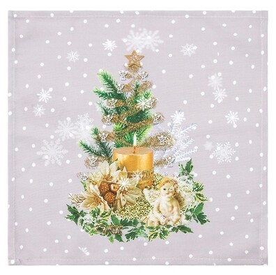 Faţă de masă cu model de Crăciun Pomul de Crăciun, 35 x 35 cm