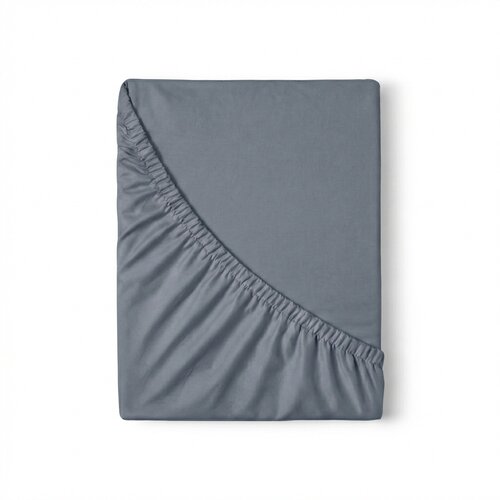 Kvalitex Cearșaf din satin cu elastic, gri închis,180 x 200 cm