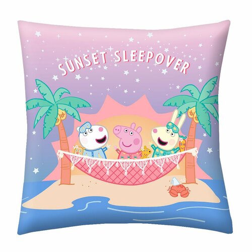 Подушка Peppa Pig Sunset Sleep Over, 40 x 40 см